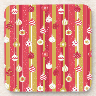 Porta-copo Ornamentos de Árvore de Natal Amarelo Vermelho