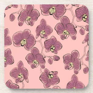 Porta-copo Orquídeas sem aquarela flores de falaenopsis