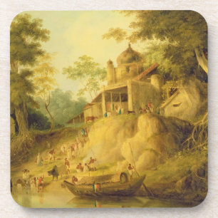 Porta-copo Os bancos do Ganges, c.1820-30 (óleo em canvas)