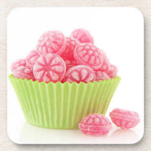 Porta-copo Os doces saborosos dos doces da framboesa no copo
