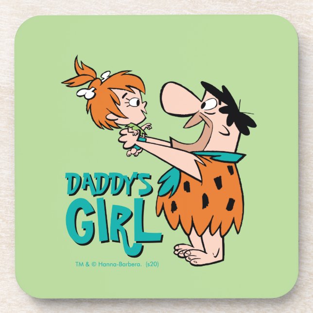 Porta-copo Os Flintstones | Fred & Pebbles - Garota Pai (Frente)