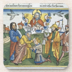 Porta-copo Os números 27 18-23 Moses colocam sua mão em cim