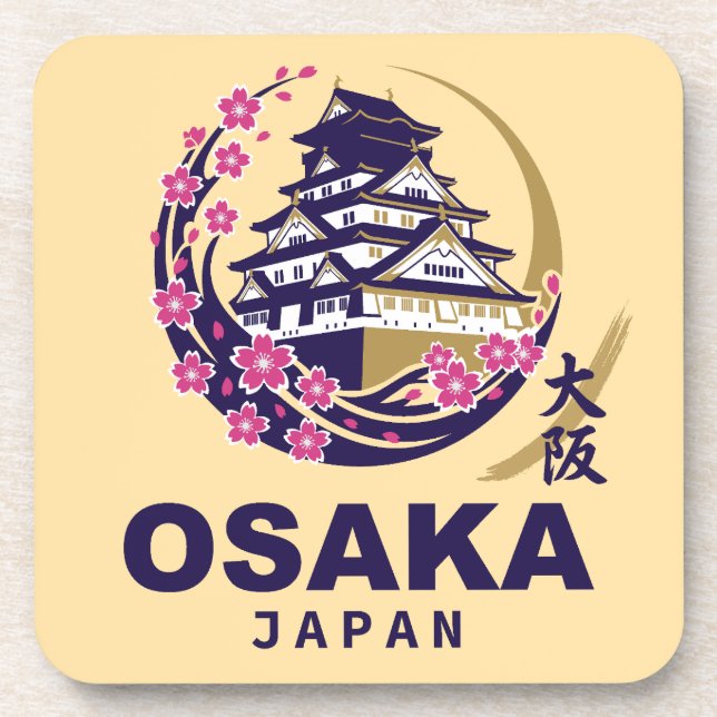 Porta-copo Osaka Japan Cherry Blossoms (Frente)