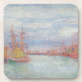 Porta-copo Ostend Harbor por James Ensor (1900)
