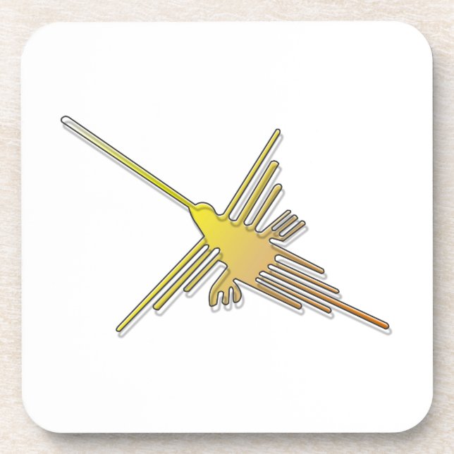 Porta-copo Ouro Nazca Lines Hummingbird (Frente)