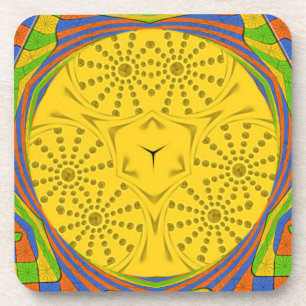 Porta-copo Ouro Vermelho Azul Verde Egípcio Real.