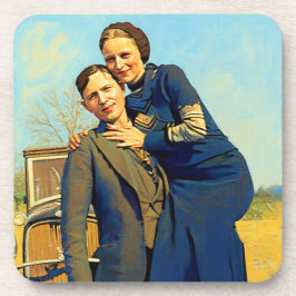 Porta-copo Outlaws Bonnie & Clyde The Barrow Gang Painting