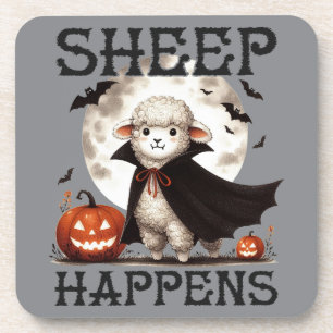 Porta-copo Ovelha Vintage Engraçada Acontece no Halloween