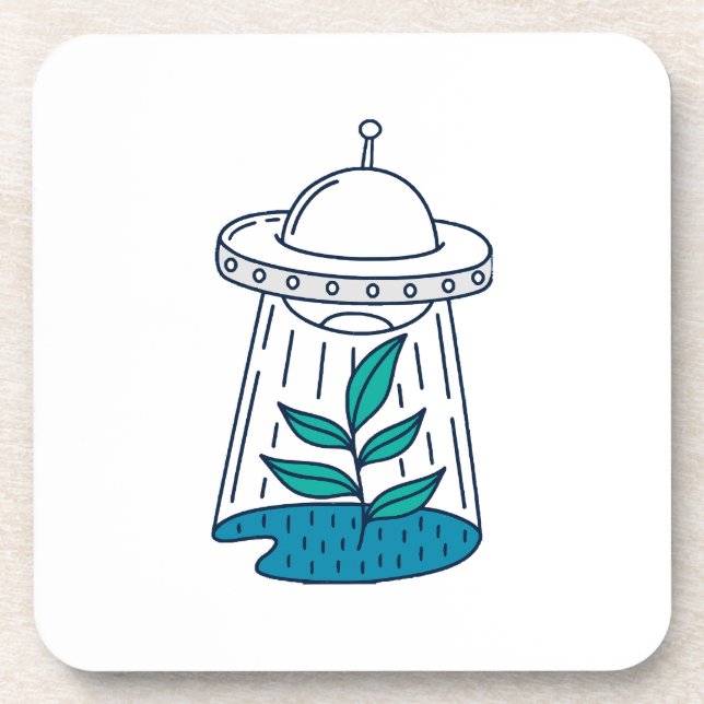 Porta-copo OVNI de aliens (Frente)