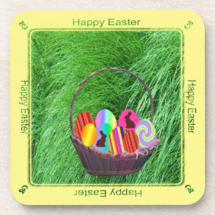 Porta-copo Ovos de Páscoa numa Cesta