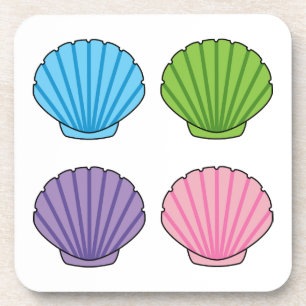Porta-copo Pacote de Seashell Colorido de Pastel