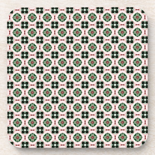 Porta-copo Padrão Abstrato de Natal Fofo Boho Retro Funky (Frente)