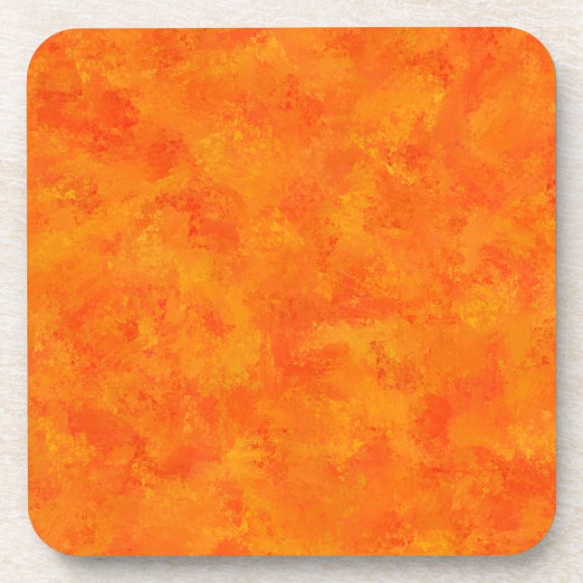 Porta-copo Padrão Abstrato Laranja (Frente)