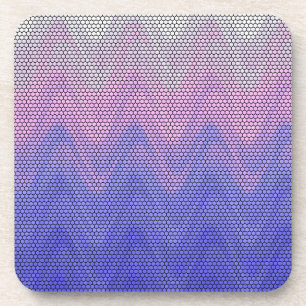 Porta-copo Padrão Abstrato Roxo Rosa Hexágono