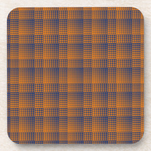 Porta-copo Padrão Abstrato Xadrez Laranja Roxo
