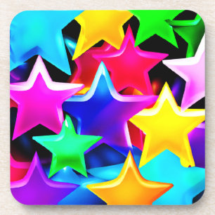 Porta-copo Padrão Arco-Íris 3D estrelado