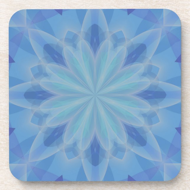 Porta-copo Padrão Azul e Turquesa 5 (Frente)