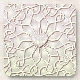 Porta-copo Padrão cardíaco do Rosa Dourado LOVE geométrico