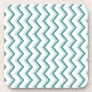 Porta-copo Padrão Chevron ZigZag em verde-minúsculo