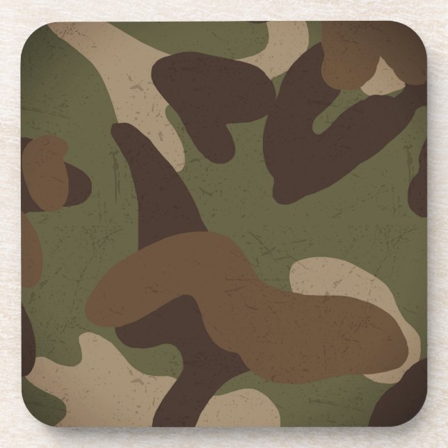 Porta-copo Padrão Clássico de Camuflagem Militar (Frente)