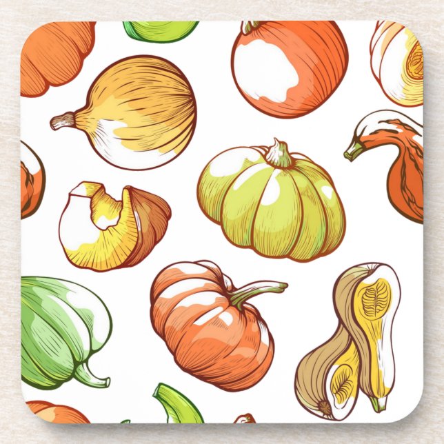 Porta-copo Padrão de abóbora (Frente)