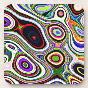 Porta-copo Padrão de Abstração Vívido Colorida