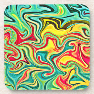 Porta-copo Padrão de Abstrato de Elegância Colorida