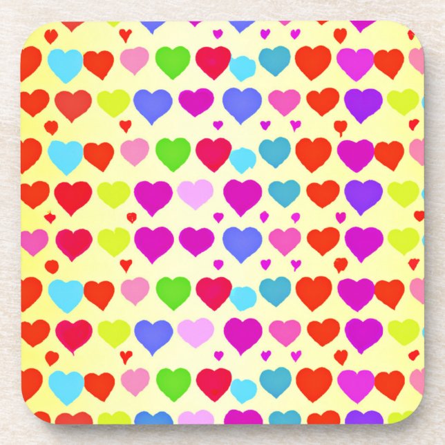 Porta-copo Padrão de Amor Vibrante e Impressionante (Frente)