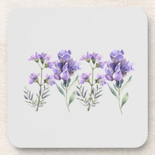 Porta-copo Padrão de Aquarela da Lavanda Francesa
