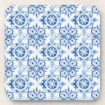 Porta-copo Padrão de azulejo de aquarela italiana azul e bran<br><div class="desc">Padrão de azulejo de aquarela italiana azul e branca</div>