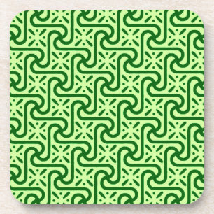 Porta-copo Padrão de azulejo egípcio, esmeralda e verde limão