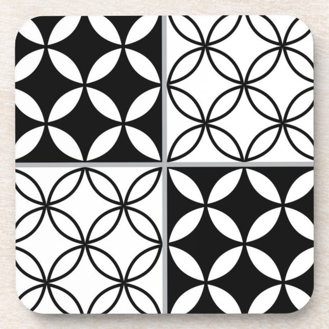 Porta-copo Padrão de azulejos cerâmicos (Frente)