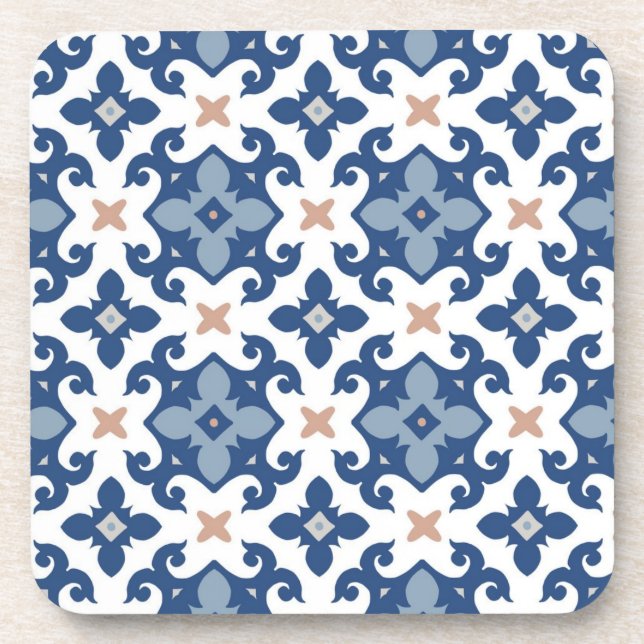Porta-copo Padrão de azulejos cerâmicos (Frente)