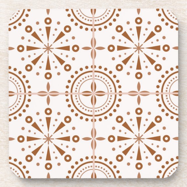 Porta-copo Padrão de azulejos cerâmicos (Frente)