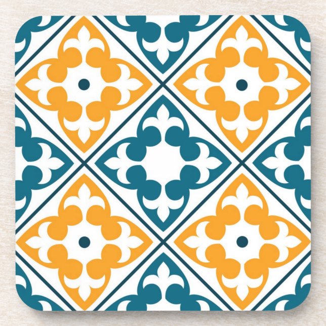 Porta-copo Padrão de azulejos cerâmicos (Frente)