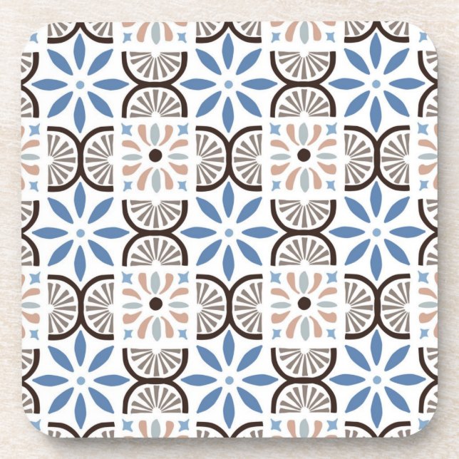 Porta-copo Padrão de azulejos cerâmicos (Frente)