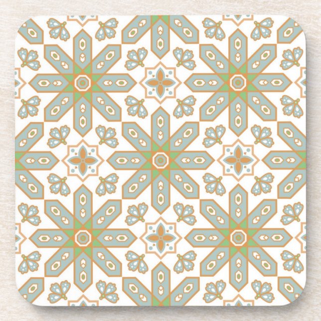 Porta-copo Padrão de azulejos cerâmicos (Frente)