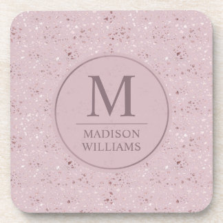 Porta-copo Padrão de Brilho Dourado Rosa Pastel Bege Macio Pe