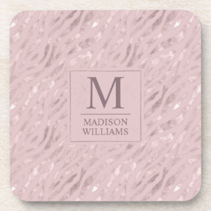 Porta-copo Padrão de Brilho Dourado Rosa Pastel Bege Macio Pe