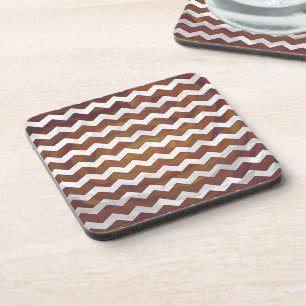 Porta-copo Padrão de Chevron de Sujron Carmel de Chocolate