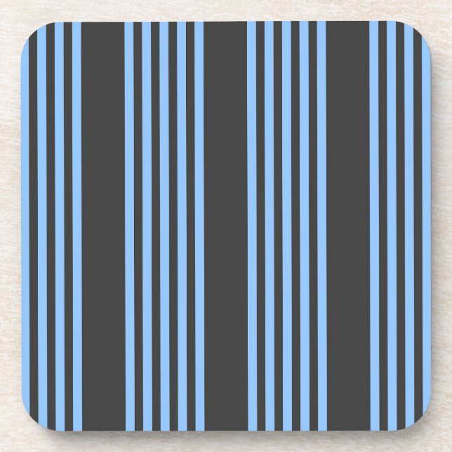 Porta-copo Padrão de cinco faixas de azul e carvão (Frente)