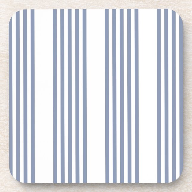 Porta-copo Padrão de cinco faixas de cinza azul e branco (Frente)