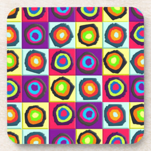 Porta-copo Padrão de Círculos Coloridos