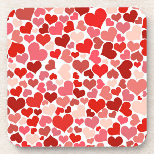 Porta-copo Padrão de Corações Multicoloridas - 20367