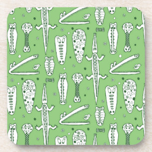 Porta-copo Padrão de Crocodilo do Esboço