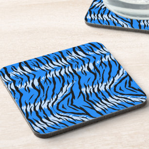 Porta-copo Padrão de Design de Pele de Tigre Azul 