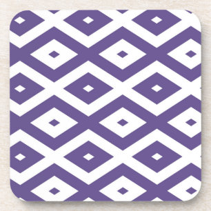 Porta-copo Padrão de diamante ultra violeta e branco