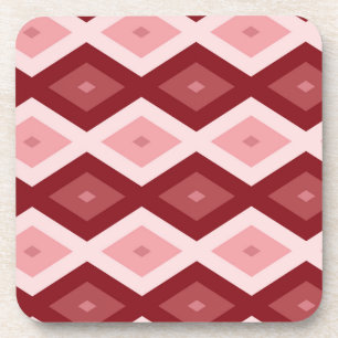 Porta-copo Padrão de diamante vermelho
