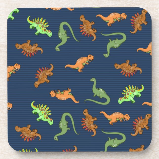 Porta-copo Padrão de Dinossauros Fofos (Frente)