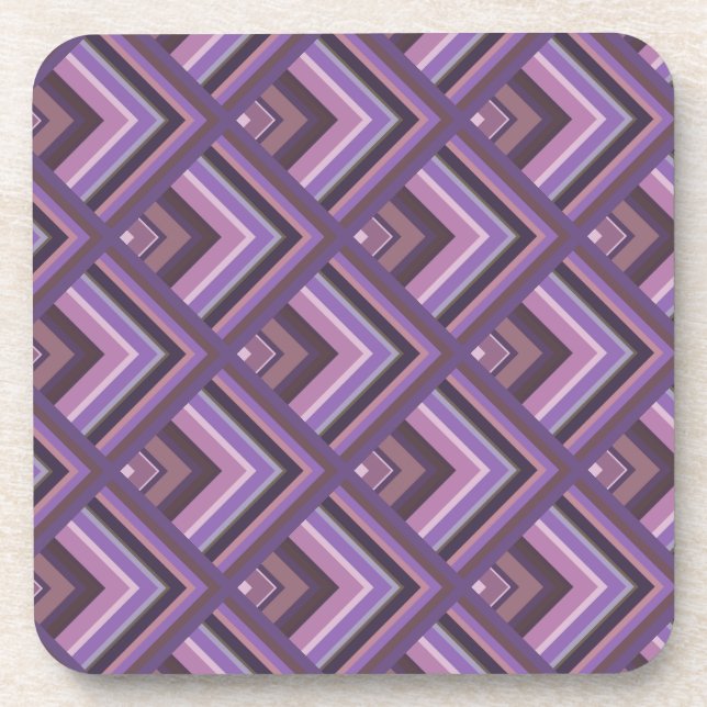 Porta-copo Padrão de escala de faixas Mauve (Frente)
